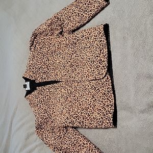 Cheeta print jacket reversible